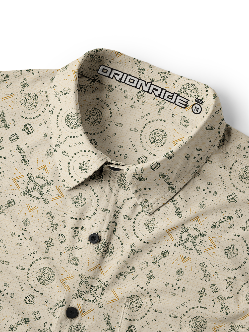 Orionride Tribal Motifs Men's Stretchy Breathable Long Sleeve Gravel Shirt