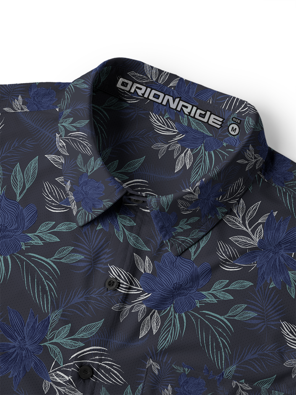 Orionride Floral Lines Men's Stretchy Breathable Long Sleeve Gravel Shirt