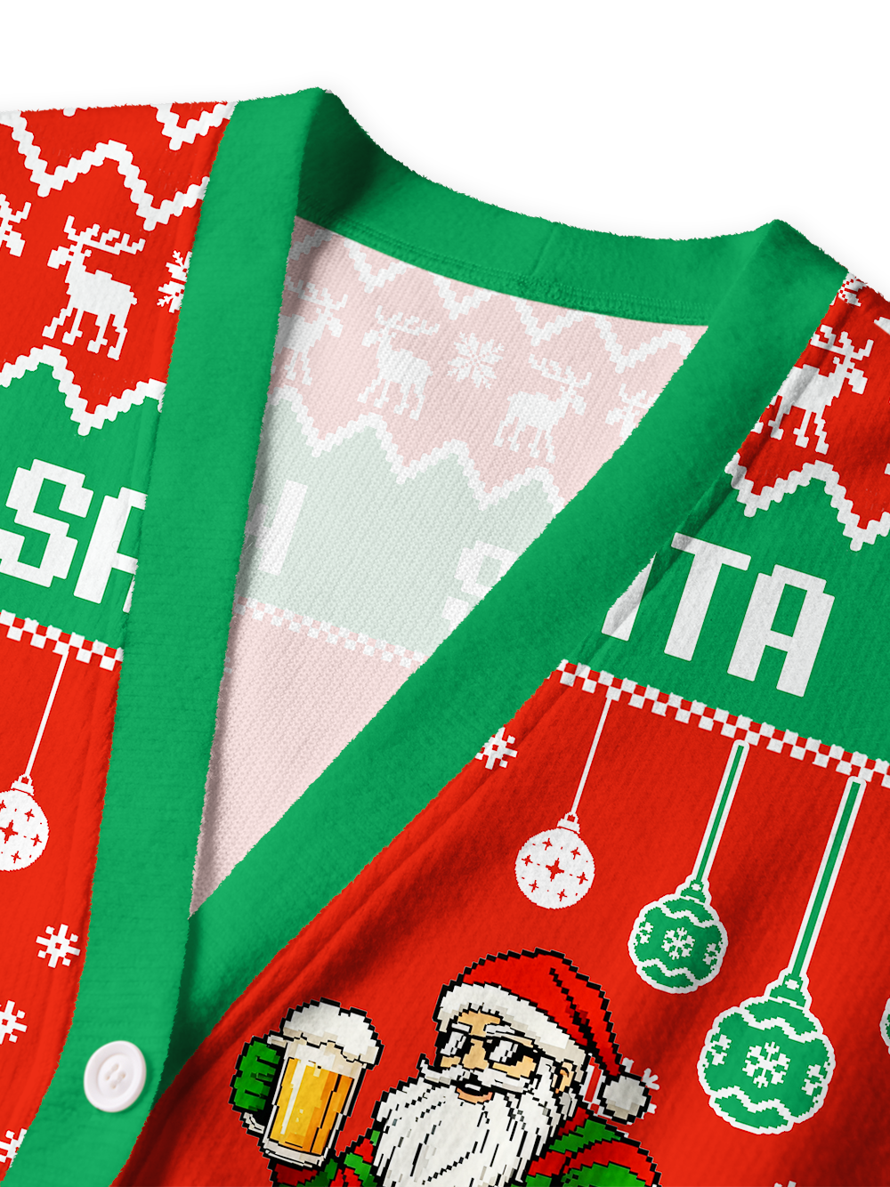 Orionride Santa Claus Men's Cardigan Knit Sweaters