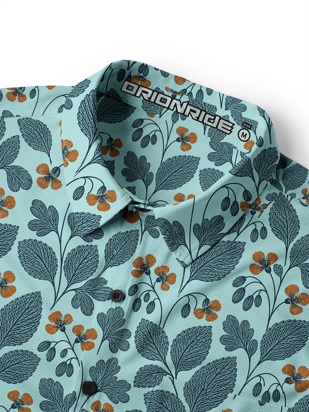 Orionride Vintage Botanical Men's Stretchy Breathable Long Sleeve Gravel Shirt