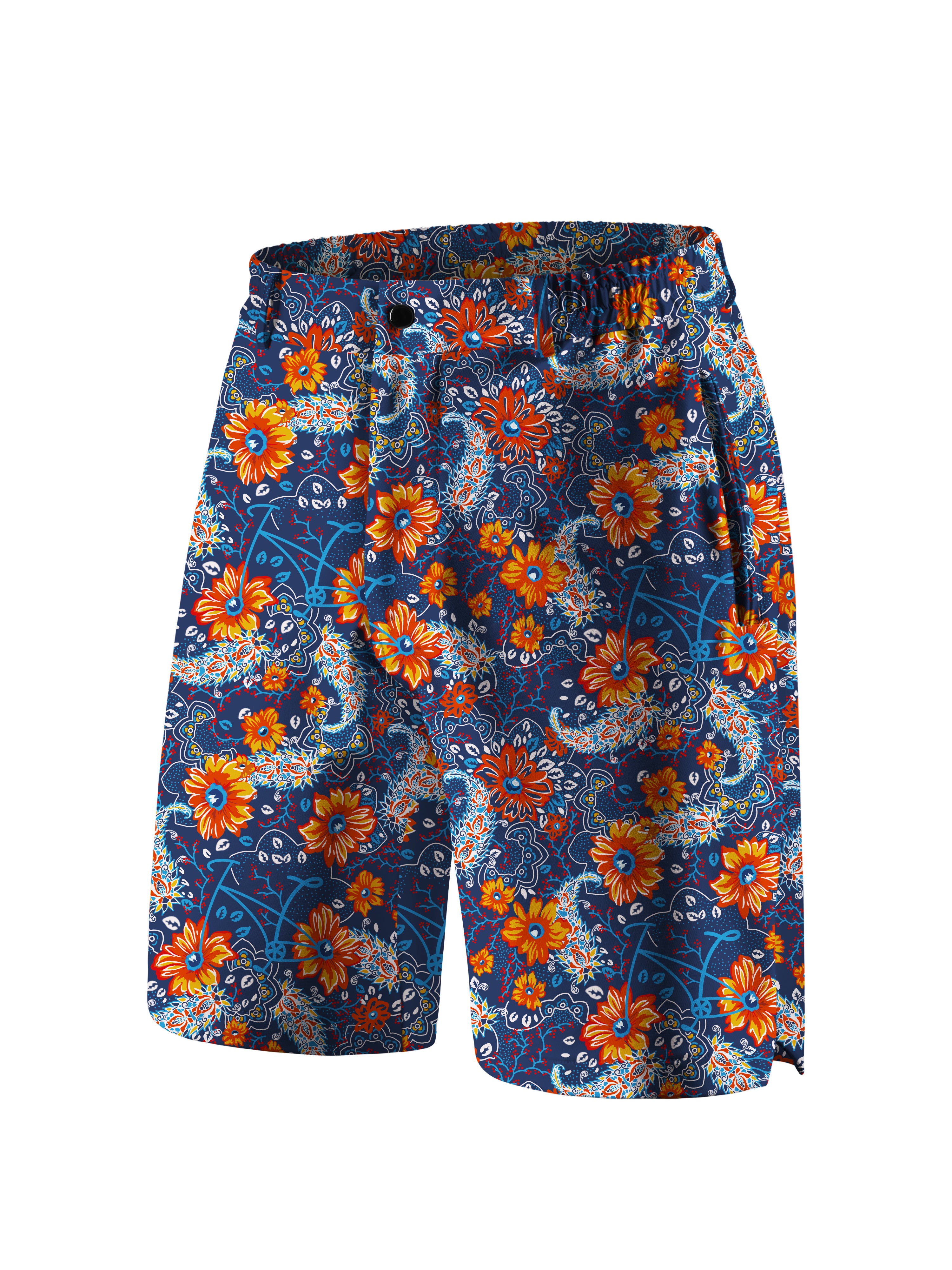 Orionride Sunset Garden Cycling Short With 2 Zipper Pockets