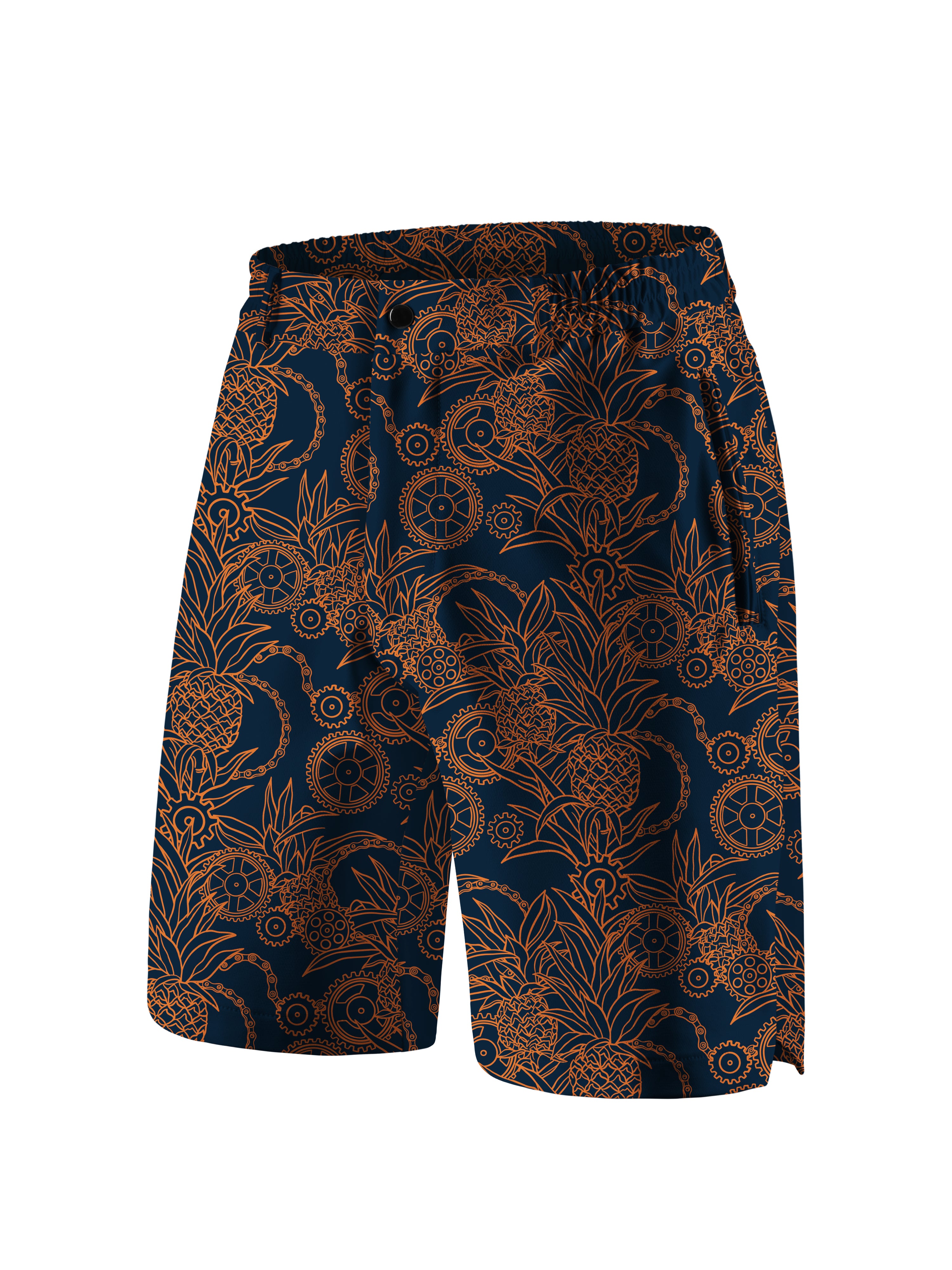 Orionride Pineapple Isle Cycling Short With 2 Zipper Pockets