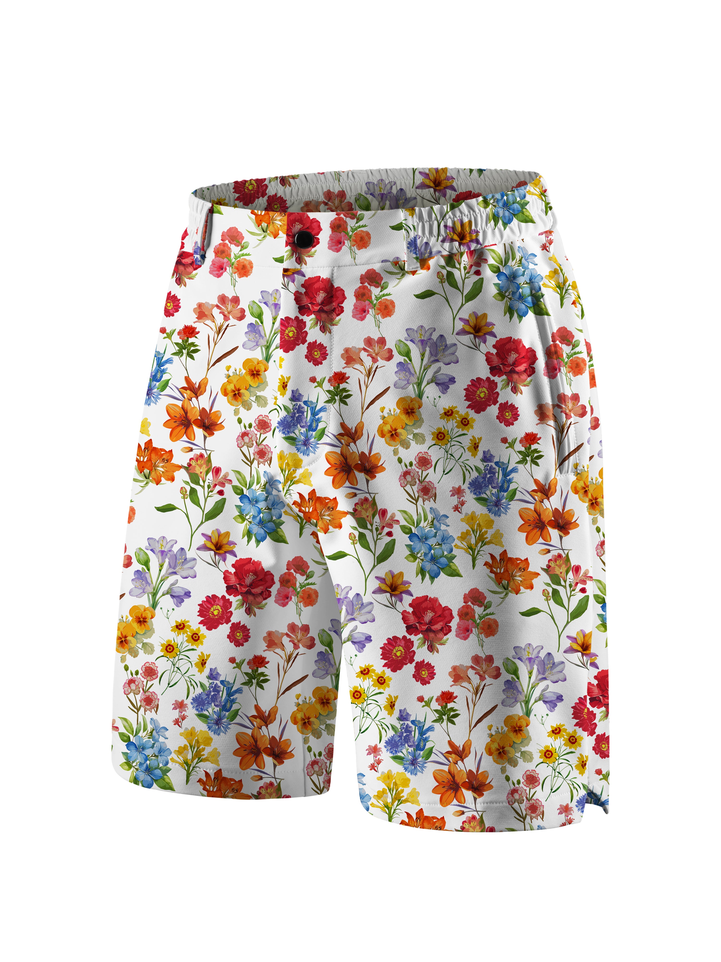 Orionride Sunshine Floral Cycling Short With 2 Zipper Pockets