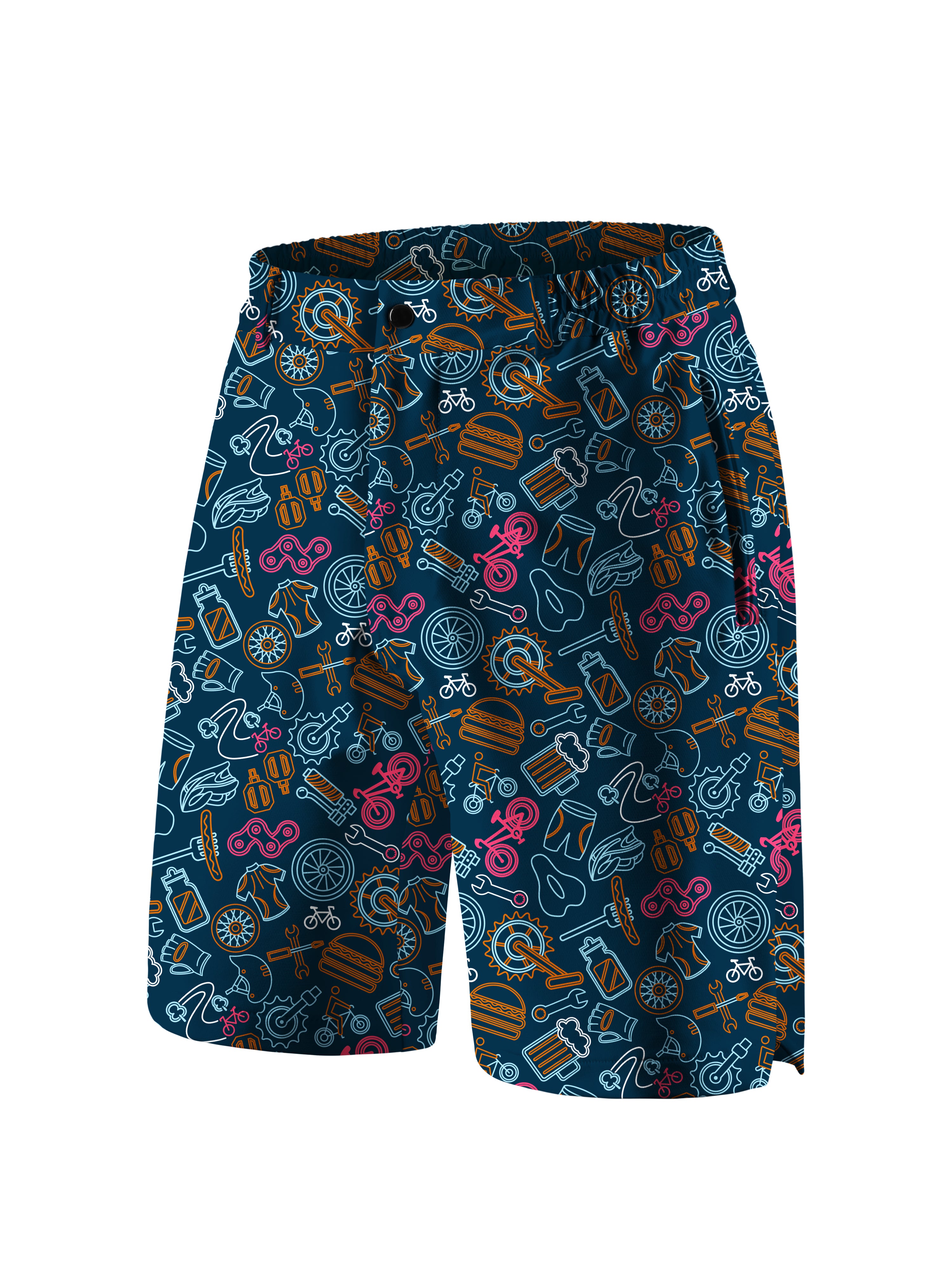 Orionride Weekend BBQ Cycling Short With 2 Zipper Pockets