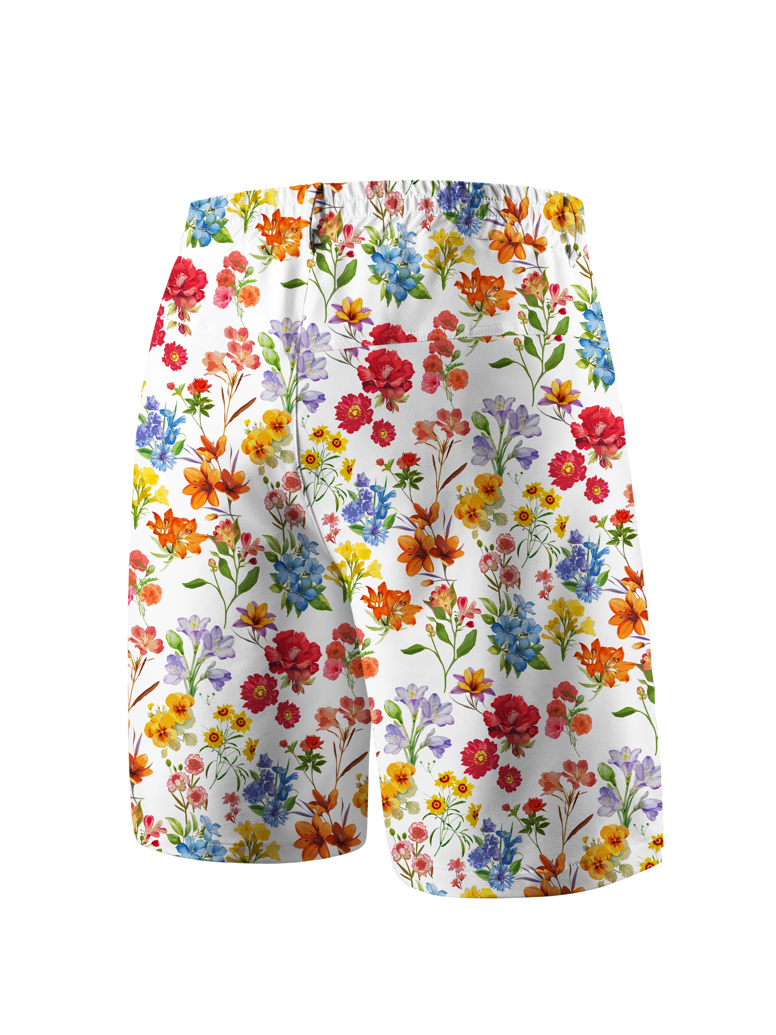 Orionride Sunshine Floral Cycling Short With 2 Zipper Pockets