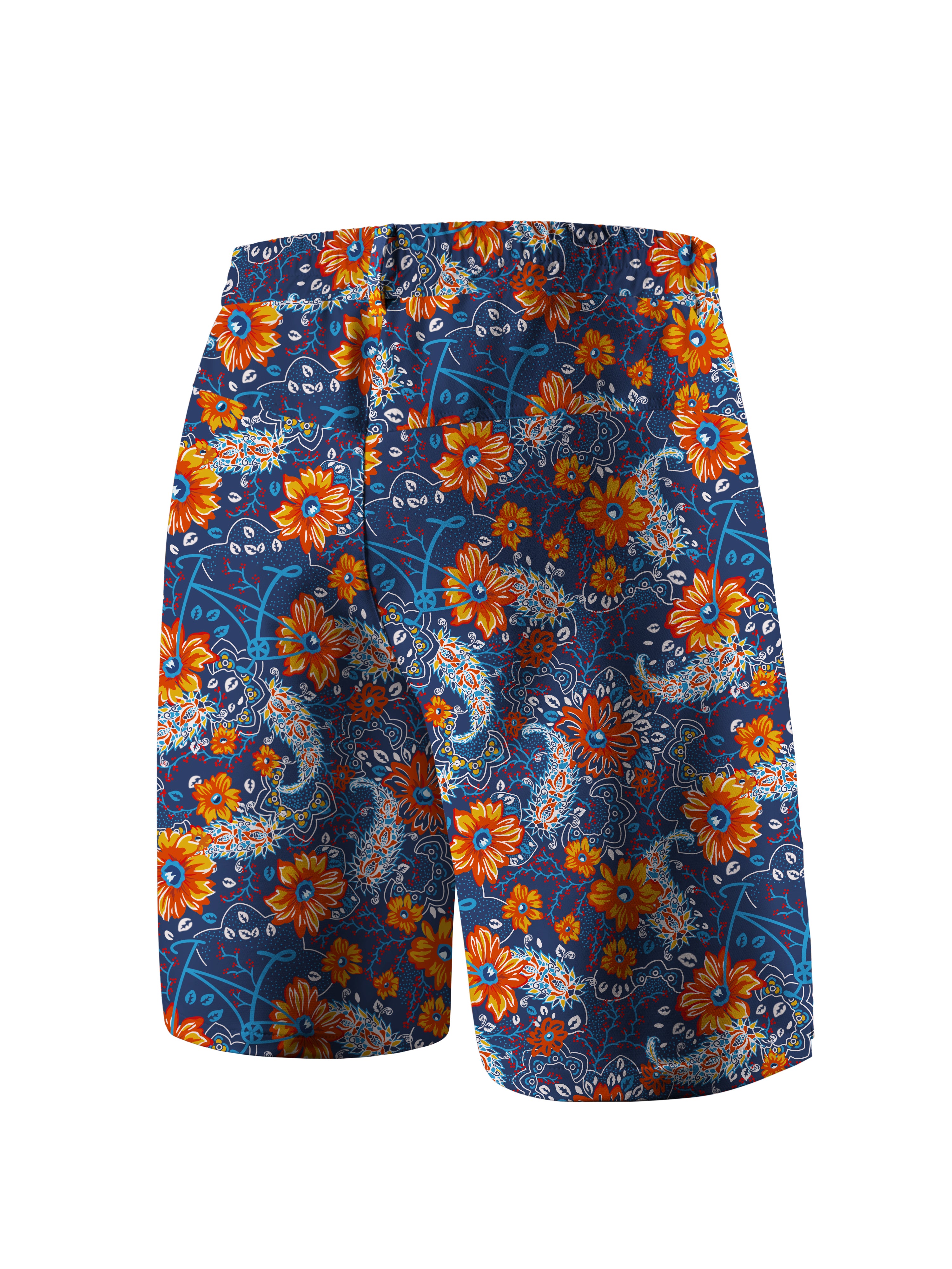 Orionride Sunset Garden Cycling Short With 2 Zipper Pockets