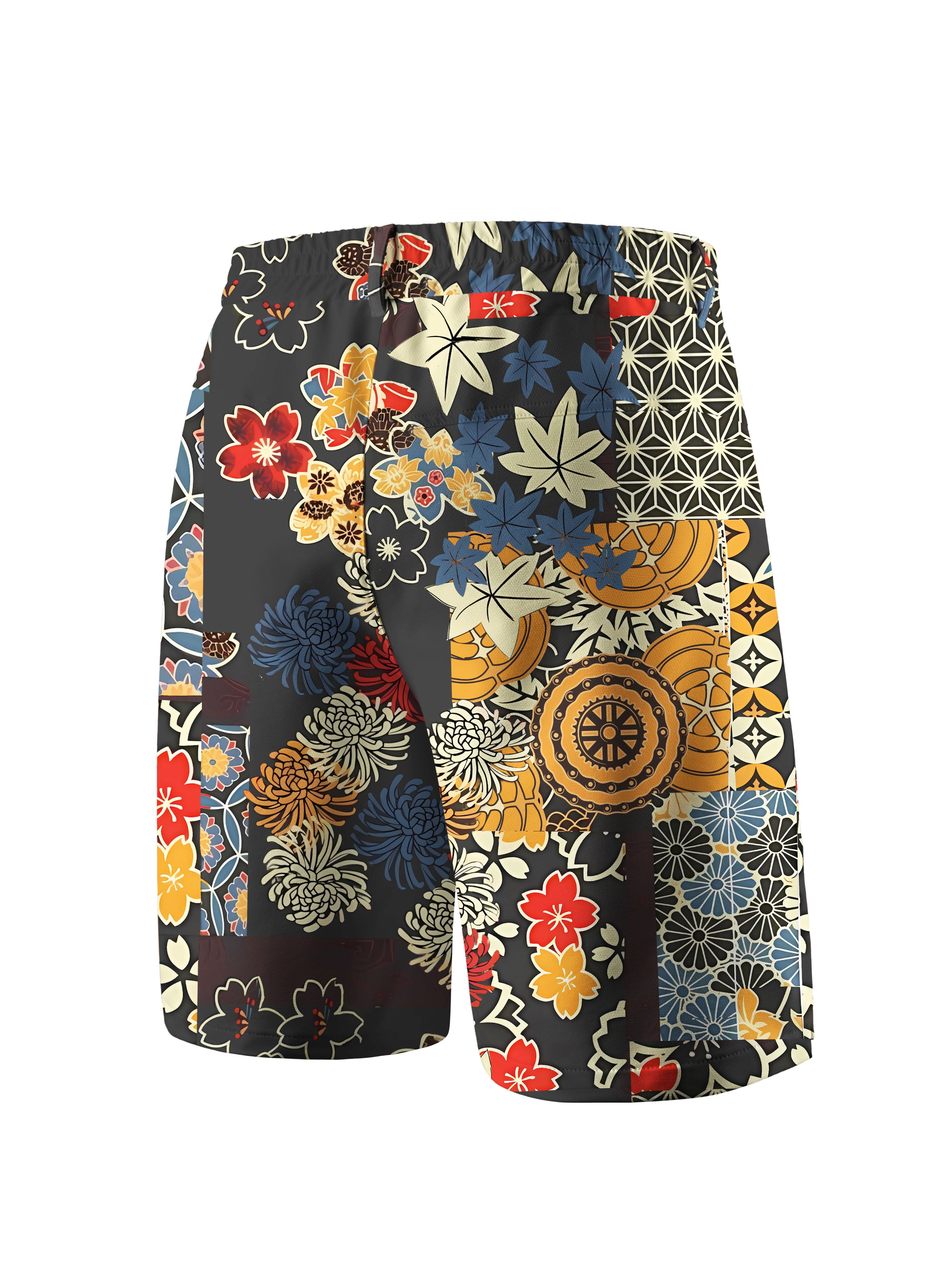 Orionride Unique Gear Flower Cycling Short With 2 Zipper Pockets