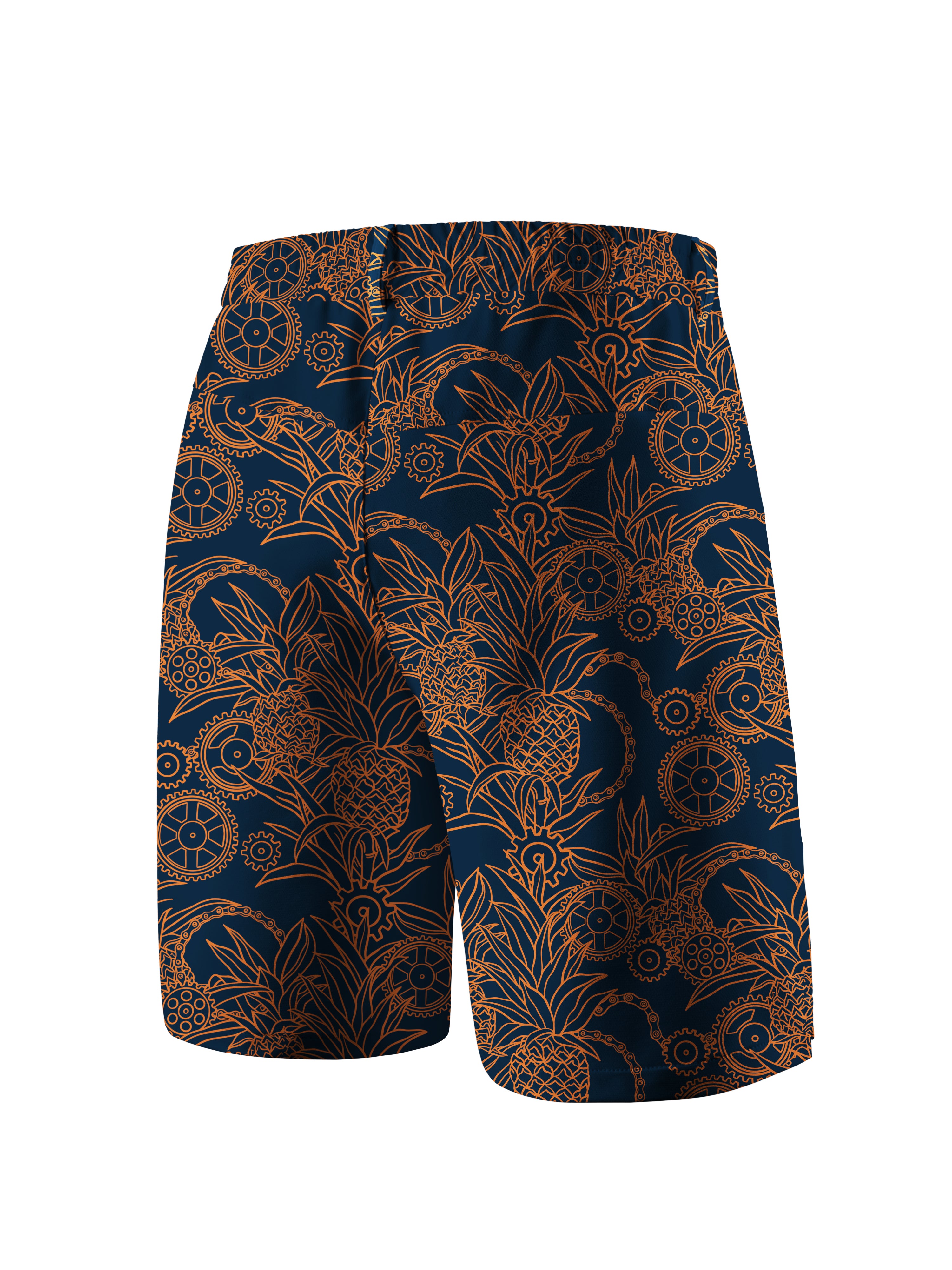 Orionride Pineapple Isle Cycling Short With 2 Zipper Pockets