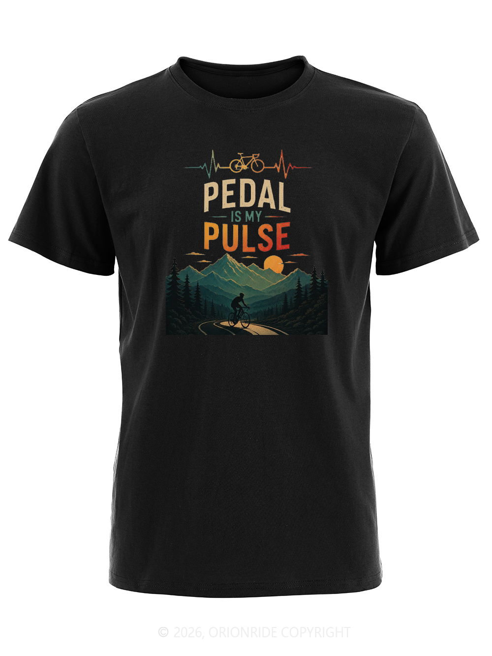 Orionride Pedal Is My Pulse Short Sleeves Bike T-Shirt