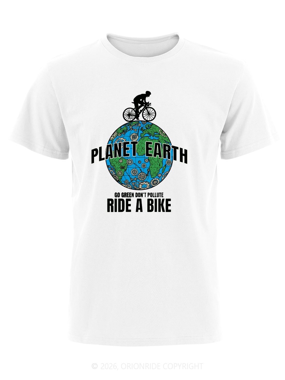 Orionride Go Green Don't Pollute Short Sleeves Bike T-Shirt
