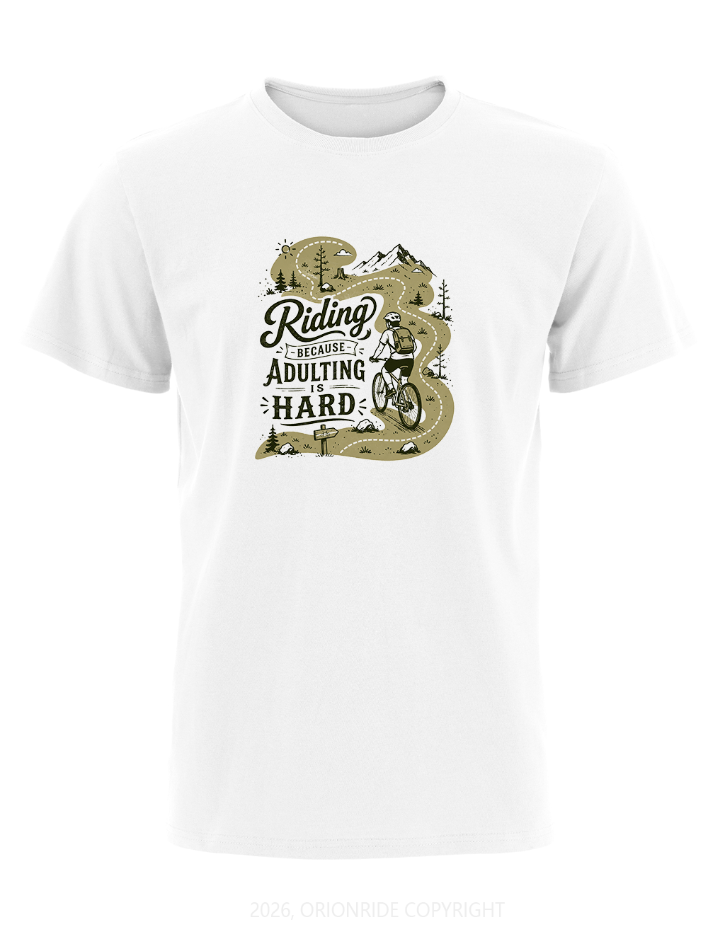 Orionride Adulting Is Hard Short Sleeves Bike T-Shirt