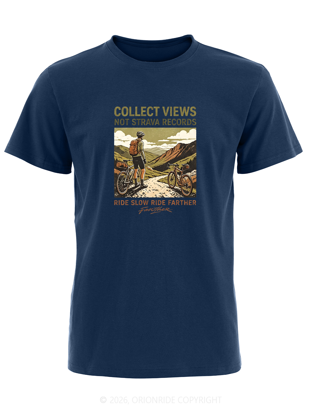 Orionride Slow Ride Views Short Sleeves Bike T-Shirt