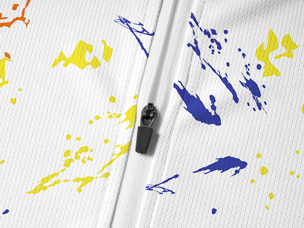 Orionride Ink Art Long Sleeve Half Zipper Mountain Bike Jersey