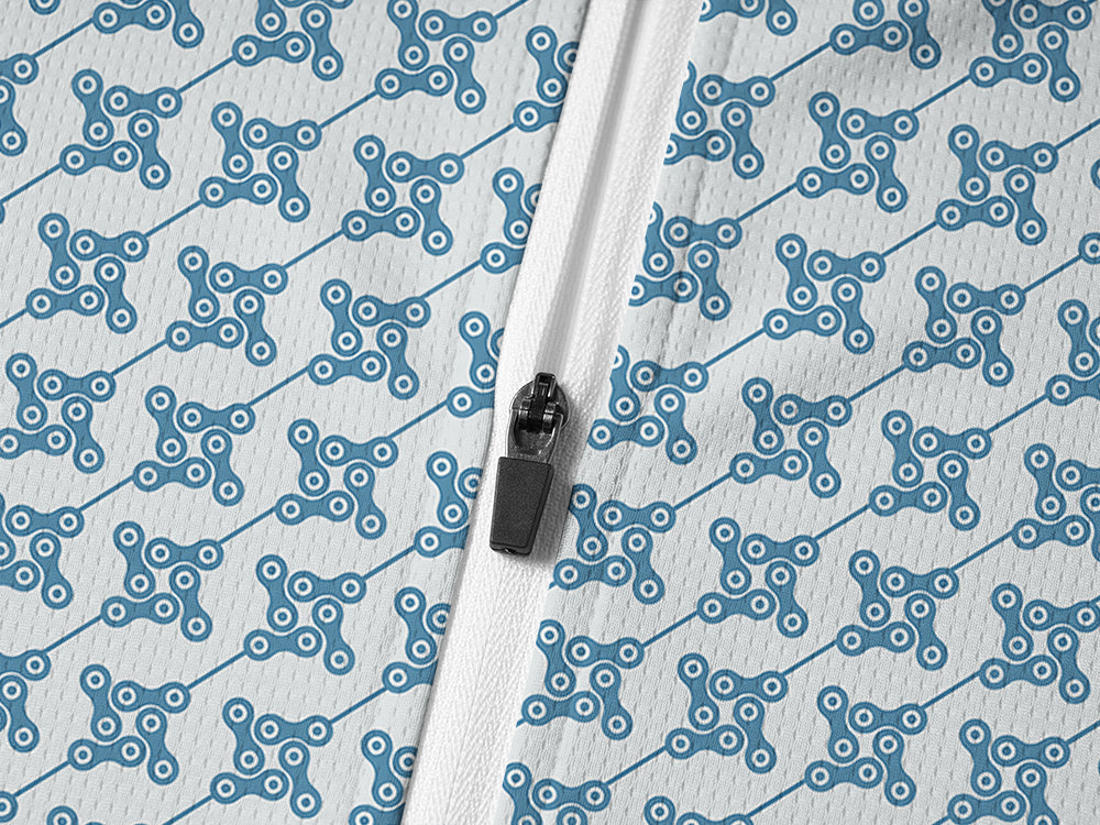 Orionride Square Chain Long Sleeve Half Zipper Mountain Bike Jersey