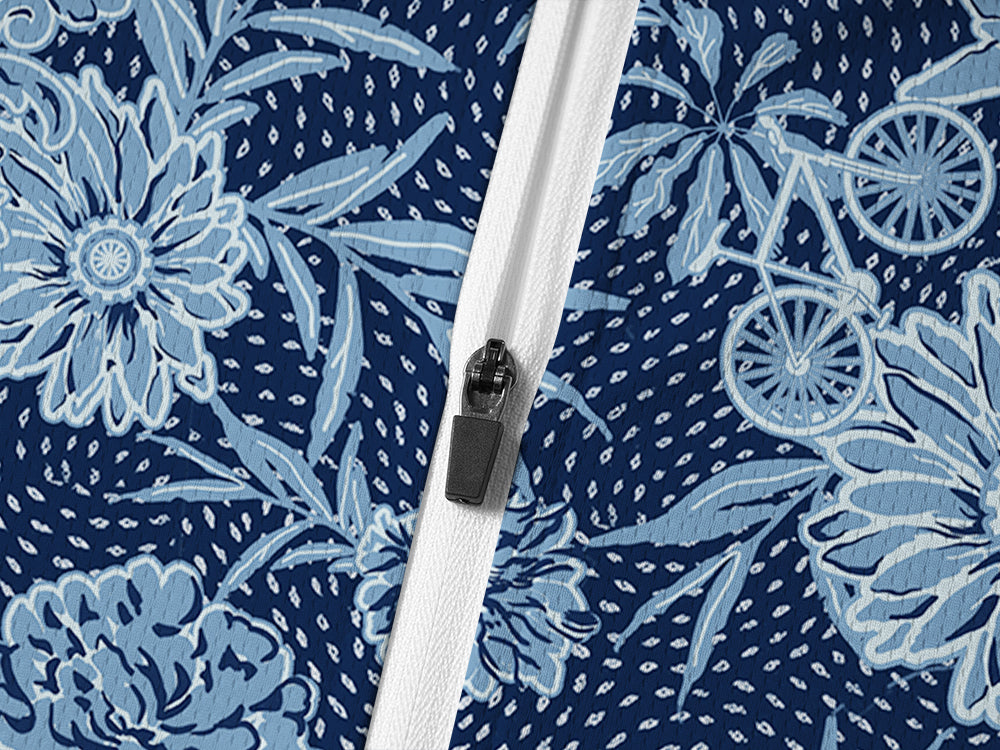 Orionride Flower Room Long Sleeve Half Zipper Mountain Bike Jersey