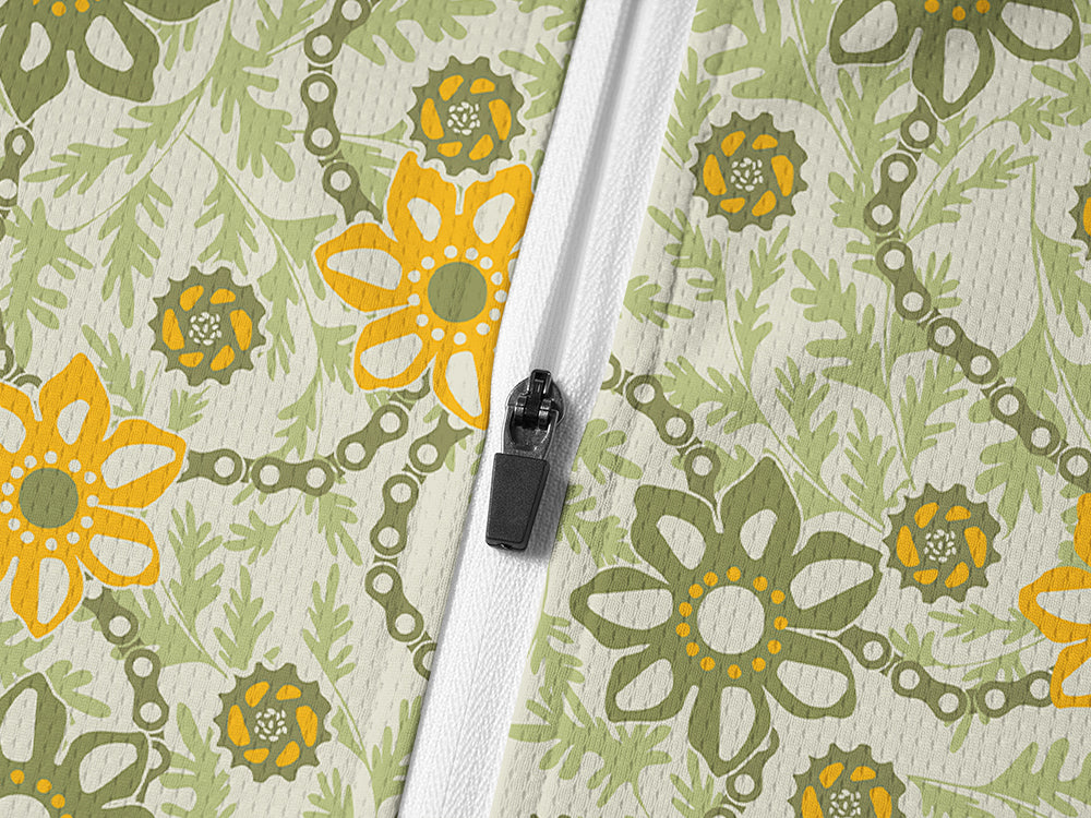 Orionride Chain Garden Long Sleeve Half Zipper Mountain Bike Jersey