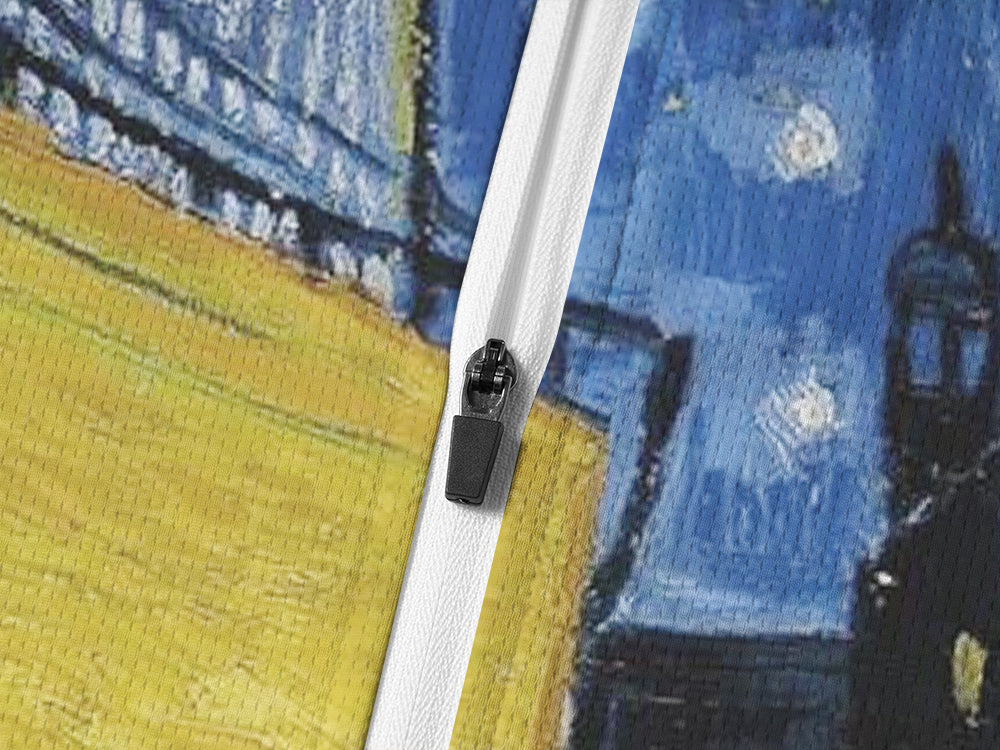 Orionride Van Gogh Clock Long Sleeve Half Zipper Mountain Bike Jersey