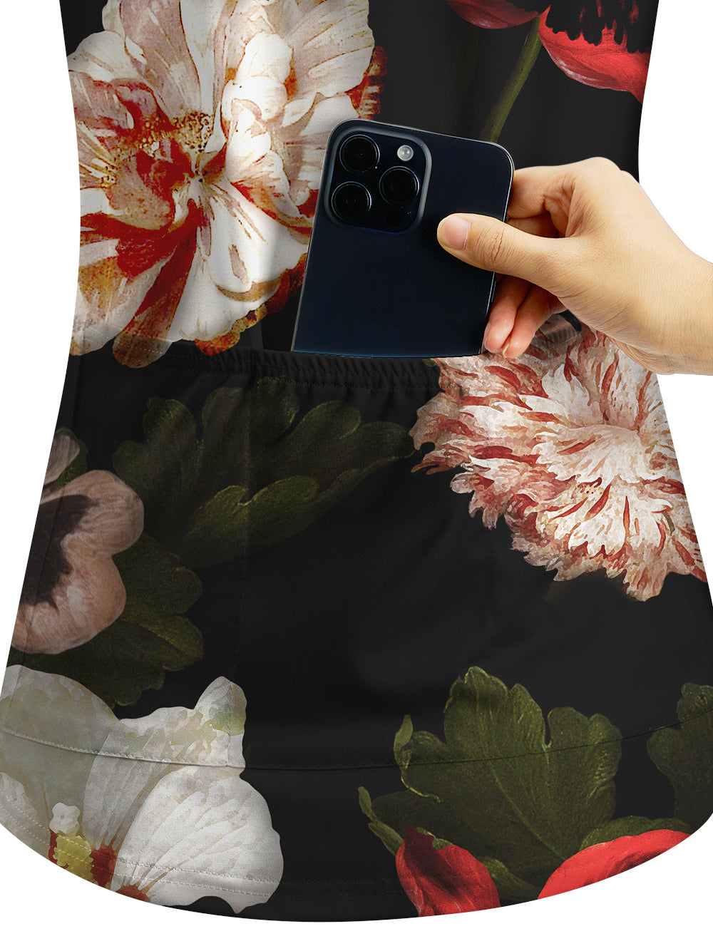 Orionride Flower Of Freedom Women's Quarter Zipper Long Sleeve Jersey