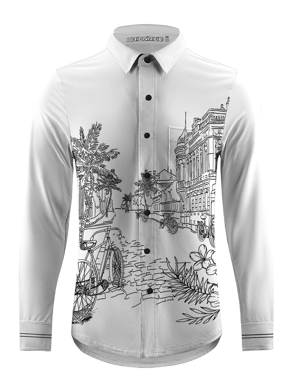 Orionride Bicycle Street Men's Stretchy Breathable Long Sleeve Gravel Shirt