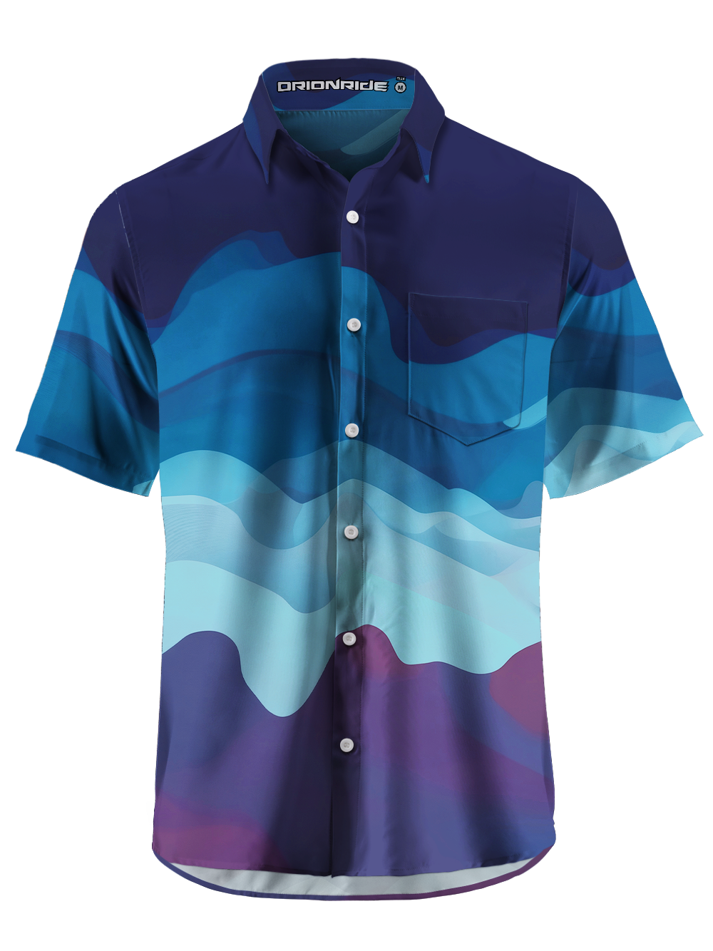 Orionride Secluded Mountain Peaks Zipper Pockets Ultra Lightweight Short Sleeves Gravel Shirt