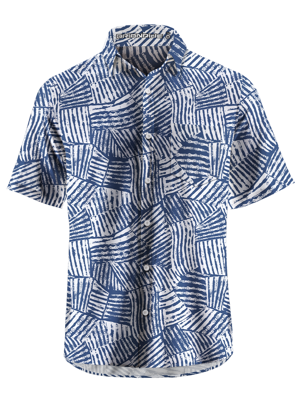 Orionride Texture Patch Zipper Pockets Ultra Lightweight Short Sleeves Gravel Shirt