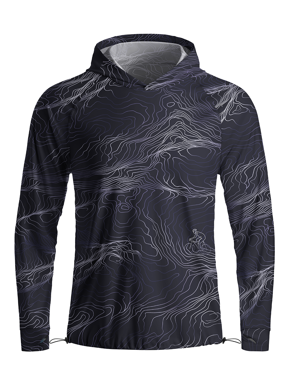 Orionride Rugged Contours Long Sleeve Cycling Hoodie Shirt