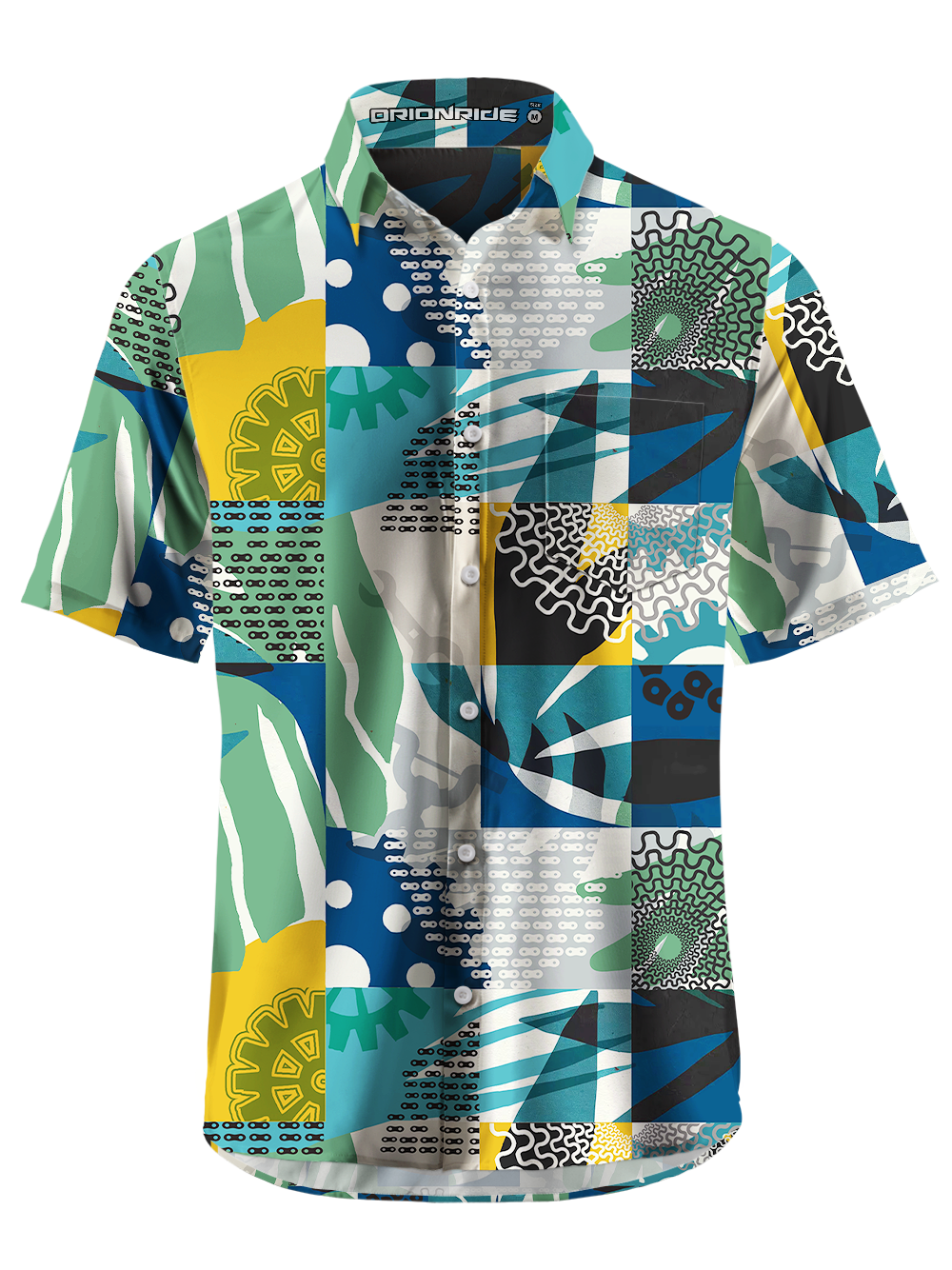 Orionride Parts With Subtle Patterns Zipper Pockets Ultra Lightweight Short Sleeves Gravel Shirt
