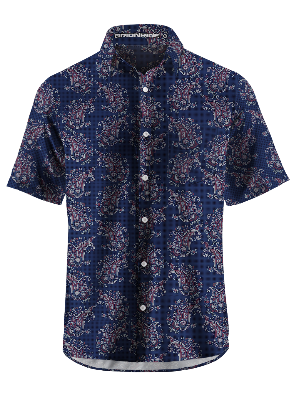 Orionride Cashew Riddle Zipper Pockets Ultra Lightweight Short Sleeves Gravel Shirt