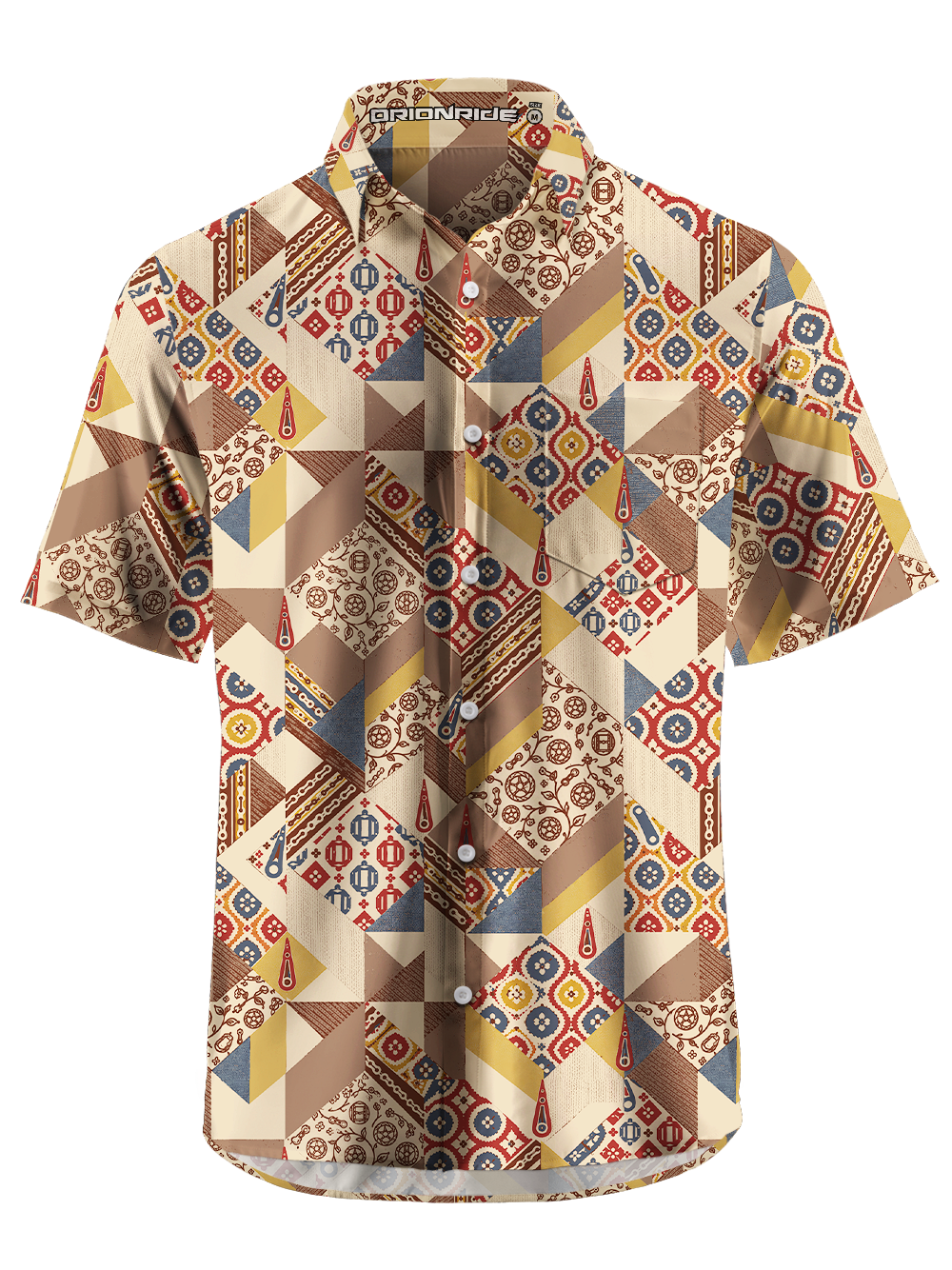 Orionride The Story Of Gears Zipper Pockets Ultra Lightweight Short Sleeves Gravel Shirt