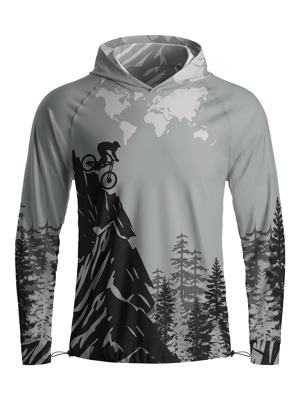 Orionride Downhill Sprint Long Sleeve Cycling Hoodie Shirt