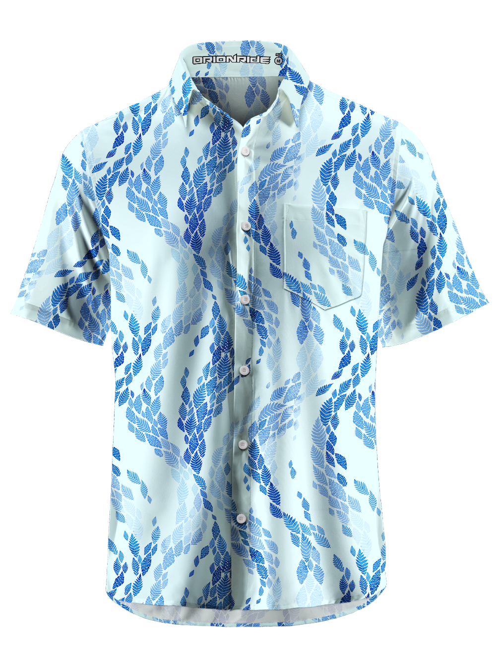 Orionride Pinnate Compound Leaves Zipper Pockets Ultra Lightweight Short Sleeves Gravel Shirt