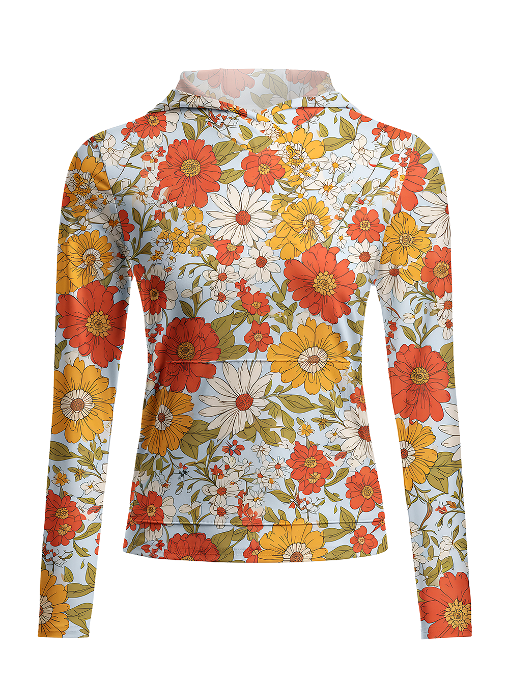 Orionride A Lush Natural Garden Women's Long Sleeve Cycling Hoodie Shirt