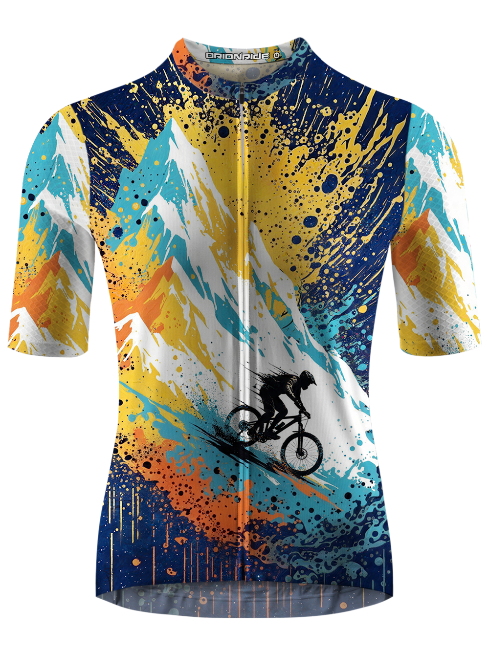 Orionride Cycling In Ink Splashes Short Sleeves Cycling Jersey