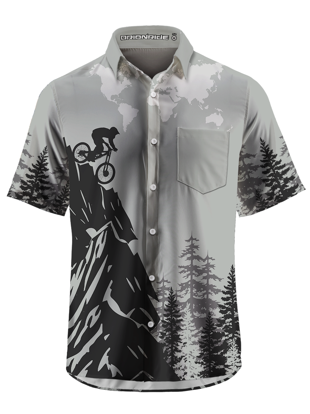 Orionride Downhill Sprint Zipper Pockets Ultra Lightweight Short Sleeves Gravel Shirt