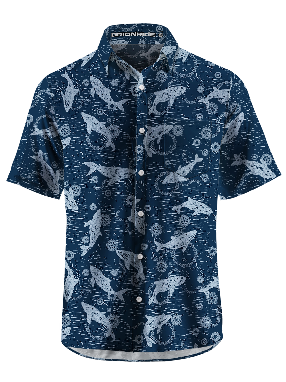 Orionride Dolphin Game Zipper Pockets Ultra Lightweight Short Sleeves Gravel Shirt