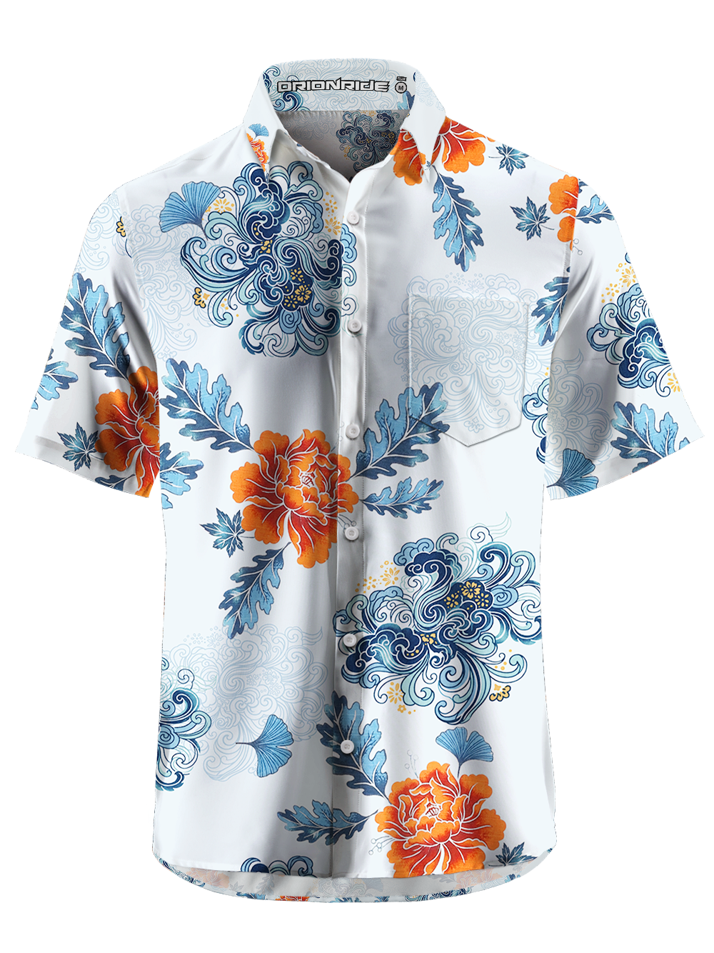 Orionride Charming Garden Zipper Pockets Ultra Lightweight Short Sleeves Gravel Shirt