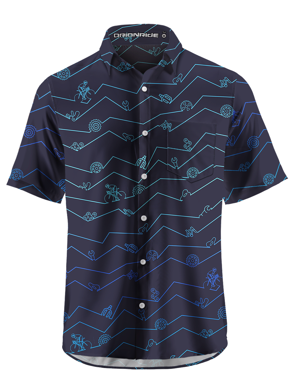 Orionride Challenging Roads Zipper Pockets Ultra Lightweight Short Sleeves Gravel Shirt