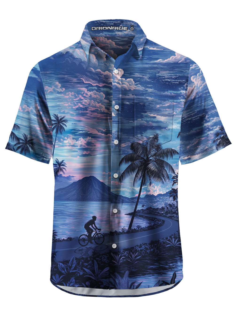 Orionride Coastal Highway Zipper Pockets Ultra Lightweight Short Sleeves Gravel Shirt