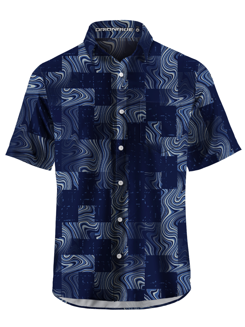 Orionride Broken Flow Block Zipper Pockets Ultra Lightweight Short Sleeves Gravel Shirt