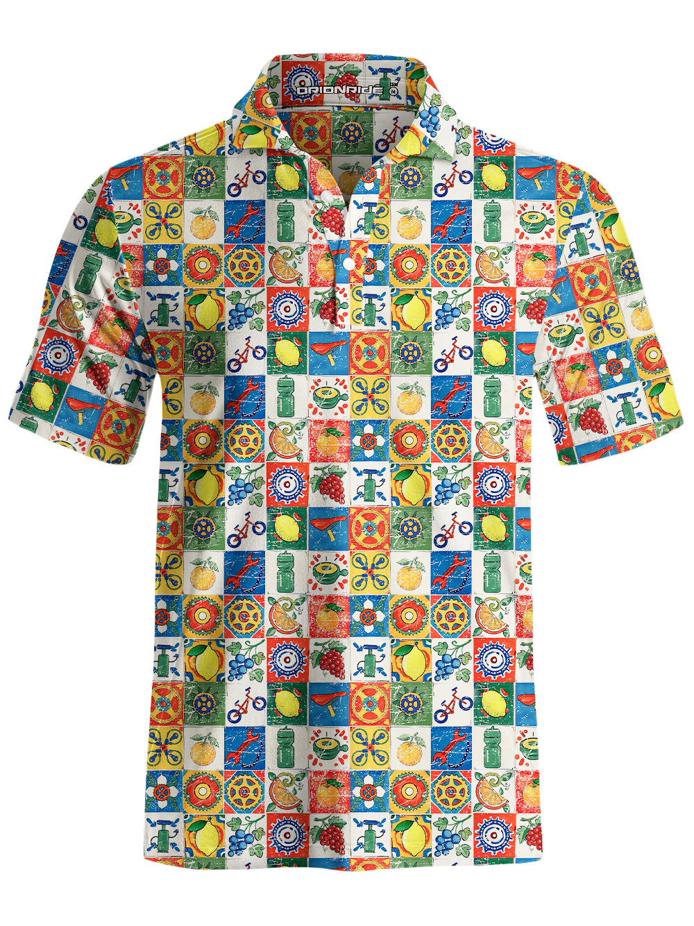 Orionride Fruits And Gears Men's Polo Shirt