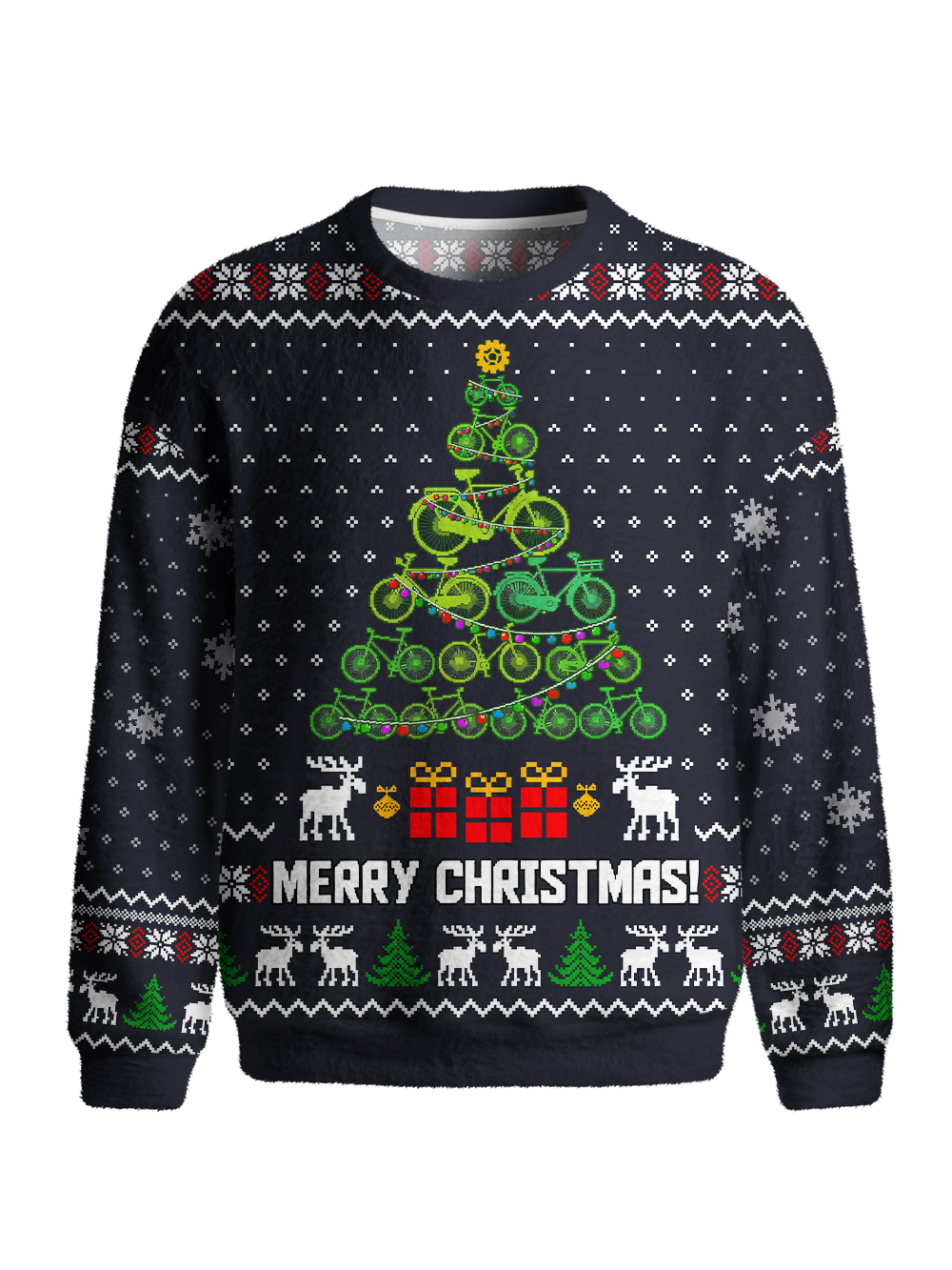 Orionride Bicycle Christmas Tree Men's Sweaters