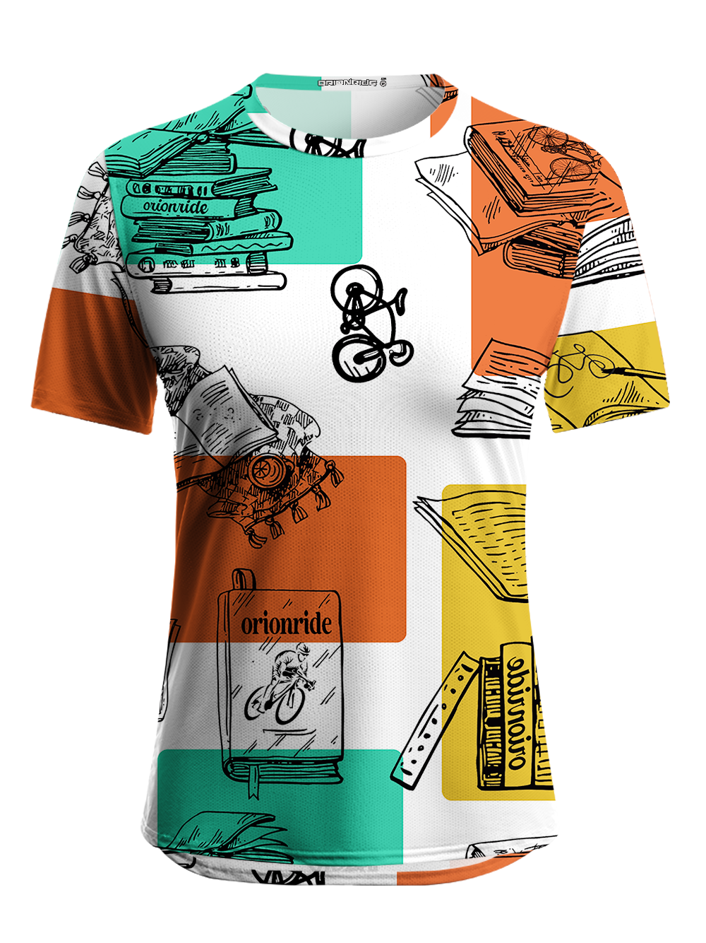 Orionride Books And Cycling Women's Breathable Short Sleeve T-shirt