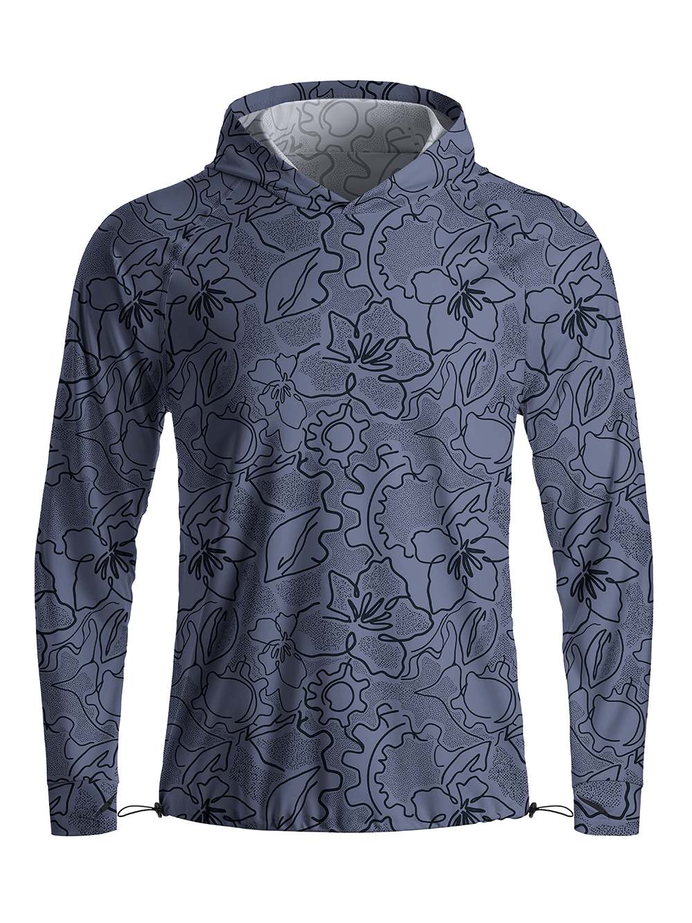 Orionride Tropical Leaves Long Sleeve Cycling Hoodie Shirt
