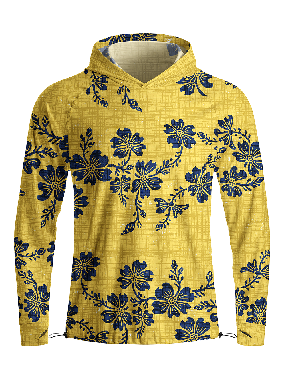 Orionride Yellow Vines Long Sleeve Cycling Hoodie Shirt