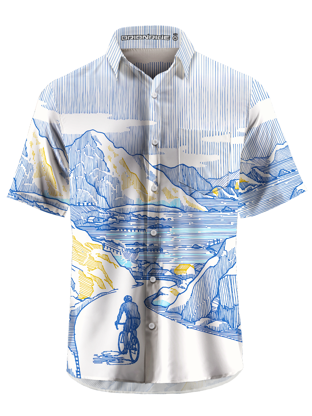 Orionride The Journey Begins Zipper Pockets Ultra Lightweight Short Sleeves Gravel Shirt