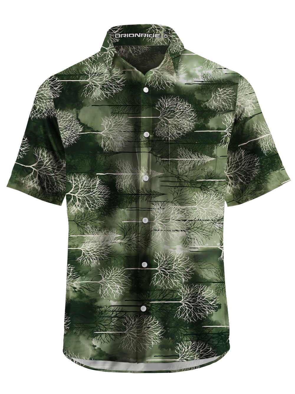 Orionride Mist Woods Zipper Pockets Ultra Lightweight Short Sleeves Gravel Shirt