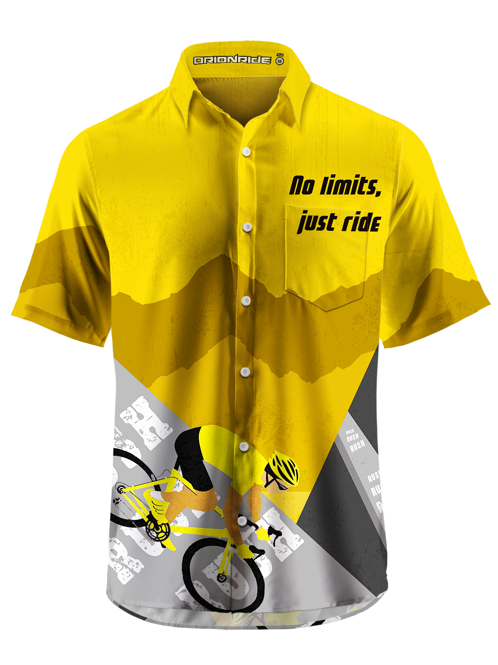 Orionride No Limits Just Ride Zipper Pockets Ultra Lightweight Short Sleeves Gravel Shirt