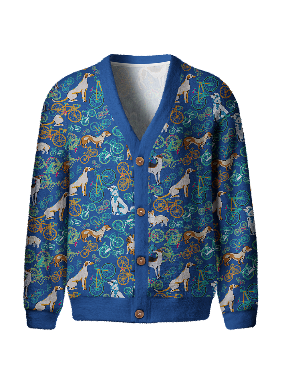 Orionride Pup Ride Men's Cardigan Knit Sweaters