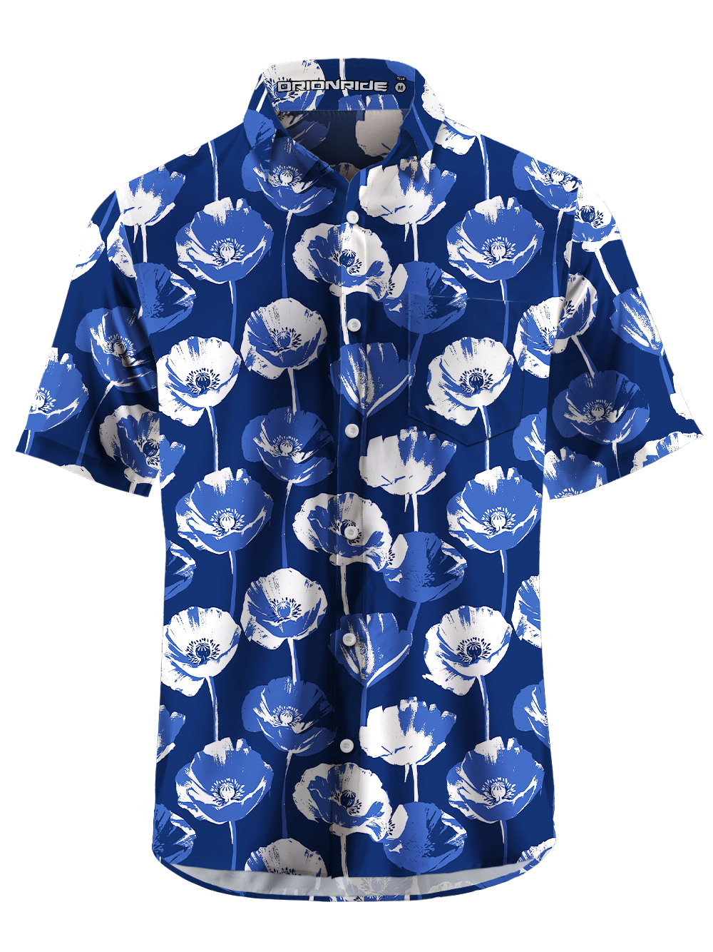 Orionride Dark Poppy Zipper Pockets Ultra Lightweight Short Sleeves Gravel Shirt