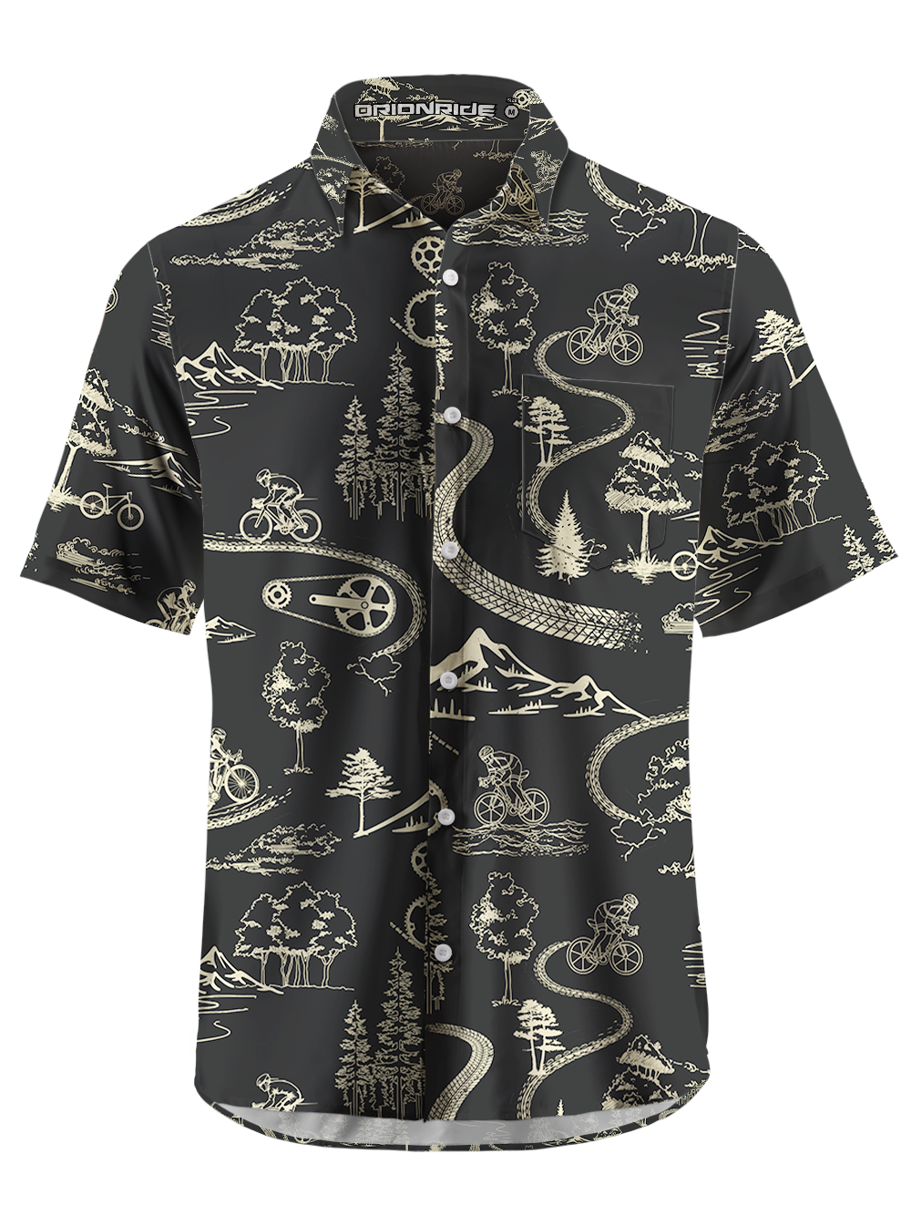 Orionride Traces Of Courage Zipper Pockets Ultra Lightweight Short Sleeves Gravel Shirt